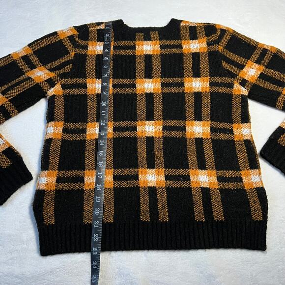 Forever 21 Crewneck Plaid Sweater Size Medium Clueless Cozy Holidays 90s Y2Kw - Picture 9 of 9
